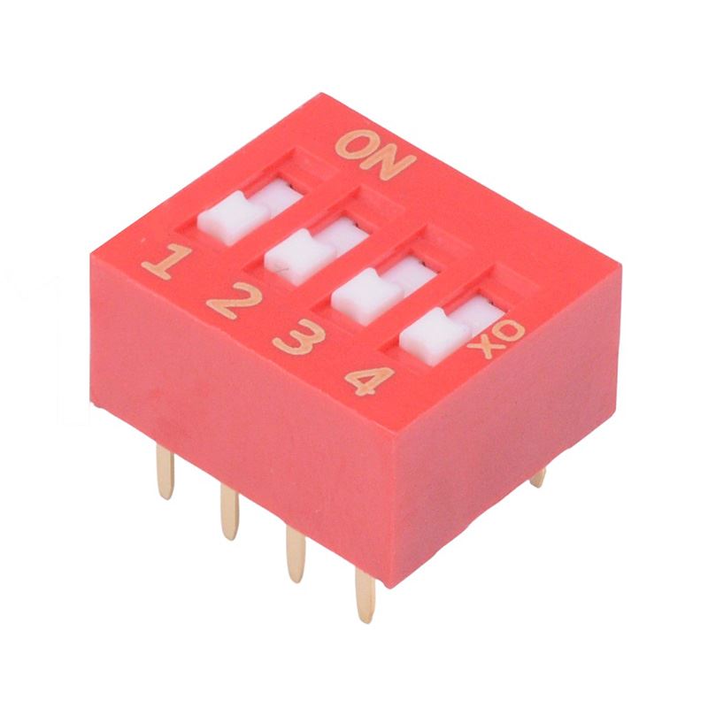 NDSR-04-V 4 Way Recessed Actuator DIP Switch SPST APEM