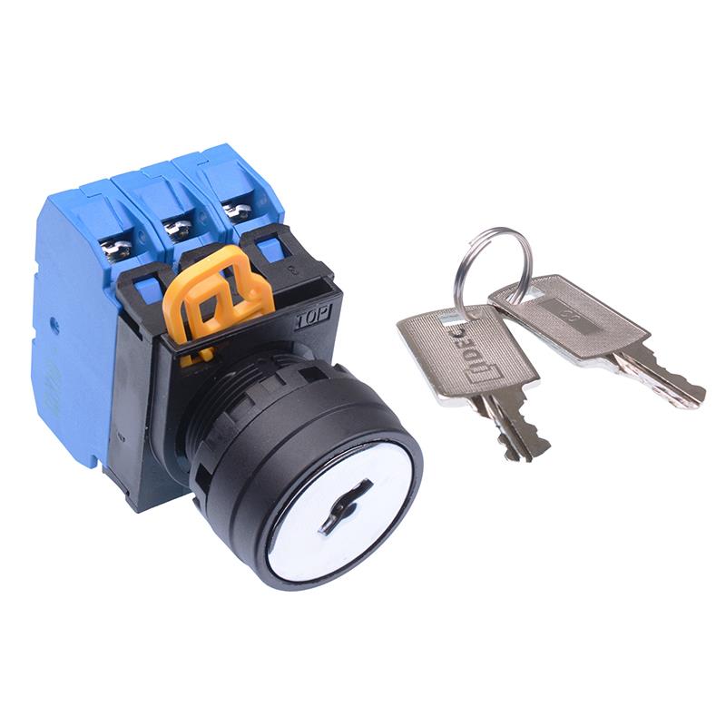 YW1K-2AE30 22mm 2 Position Maintained Key Switch 3NO IP65 IDEC