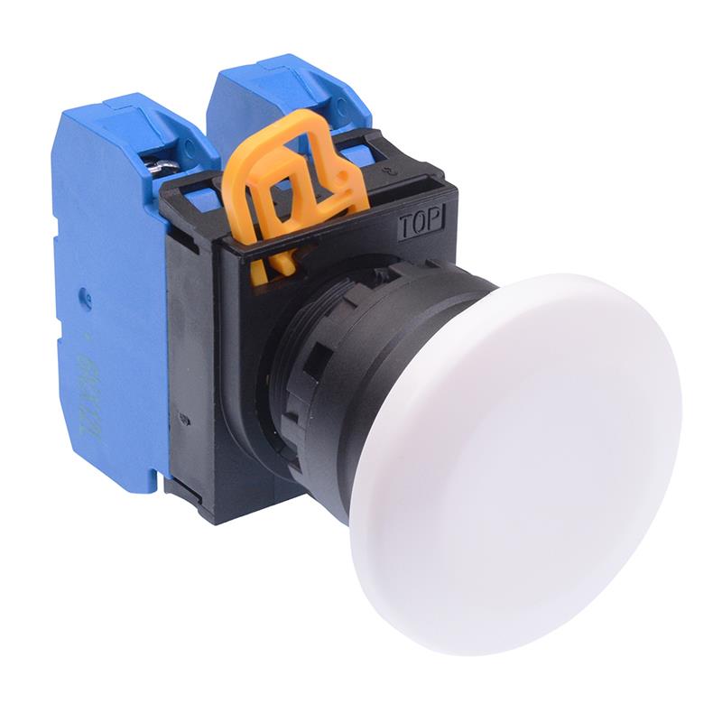 YW1B-M4E20W White 22mm Mushroom Momentary Push Button Switch 2NO IP65 IDEC