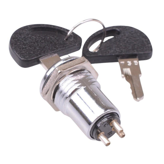 3333A 2 Position On-Off 16mm Metal Key Switch NO/NC Keys Alike