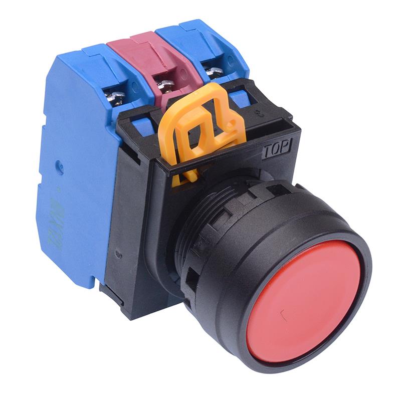 YW1B-A1E21R Red 22mm Maintained Push Button Switch 2NO-1NC IP65 IDEC
