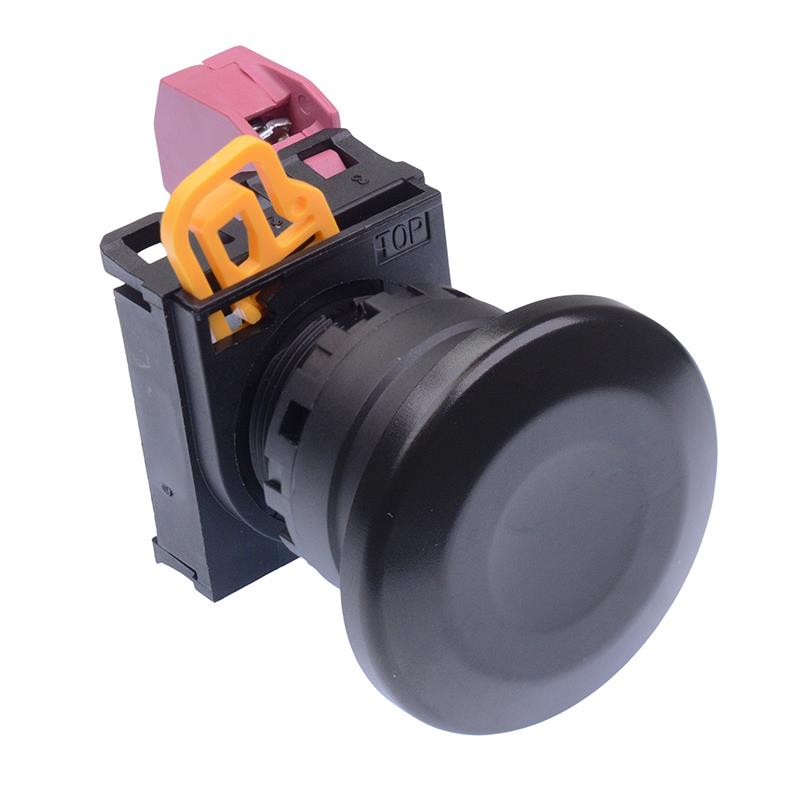 YW1B-A4E01B Black 22mm Mushroom Maintained Push Button Switch NC IP65 IDEC