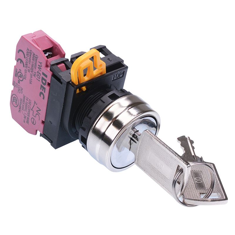 YW4K-2AE01 22mm Metal Bezel 2 Position Maintained Key Switch NC IP65 IDEC