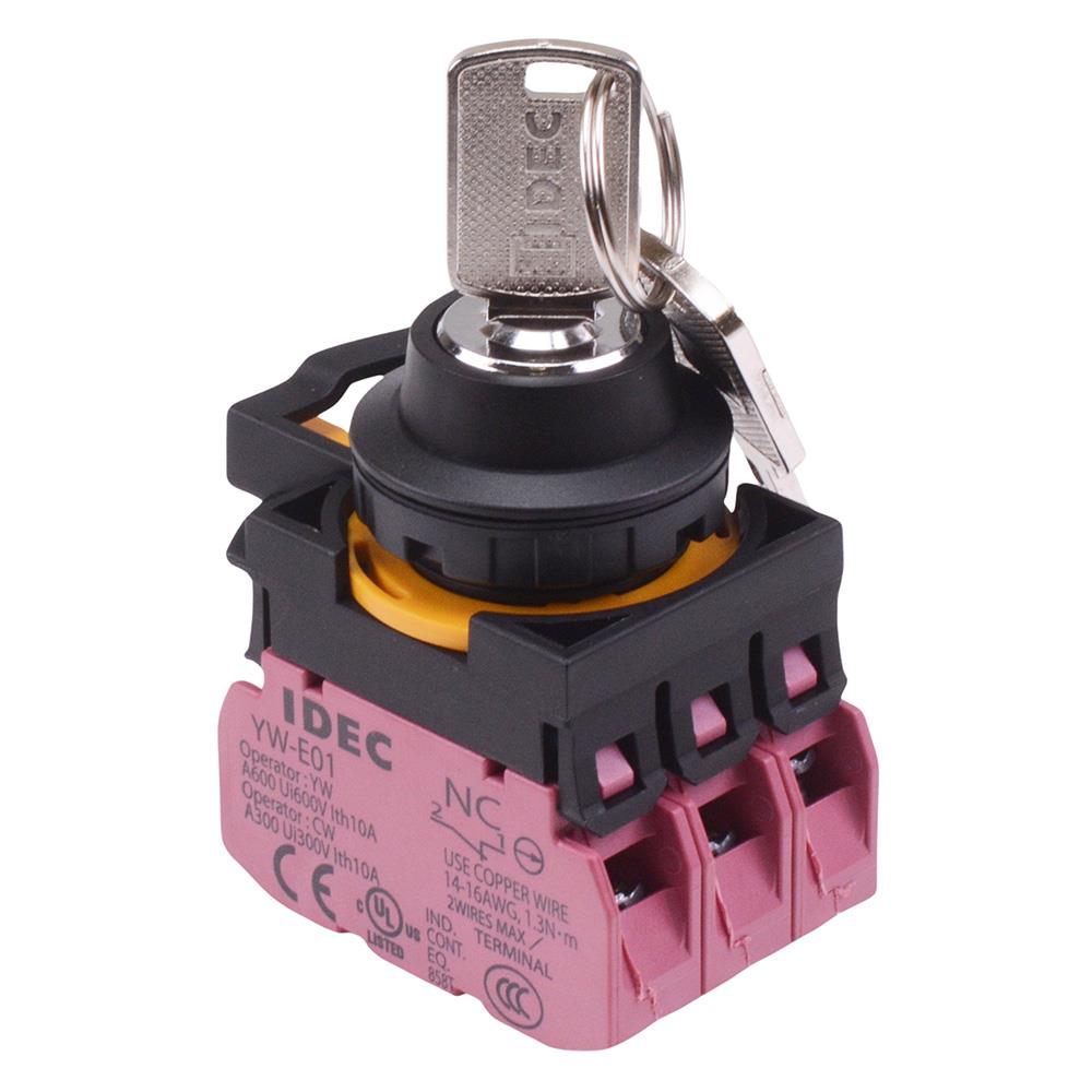 CW1K-2AE03 2 Position Maintained Key Switch3NC IP65 IDEC