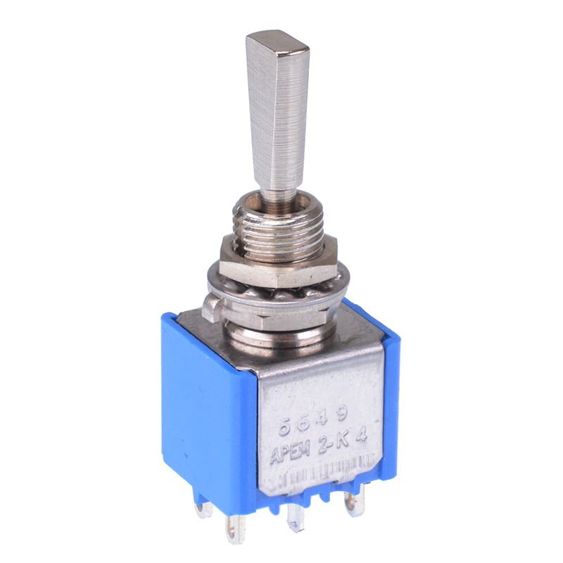5649A9 On-Off-On 6.35mm Miniature Toggle Switch DPDT 4A 30VDC APEM
