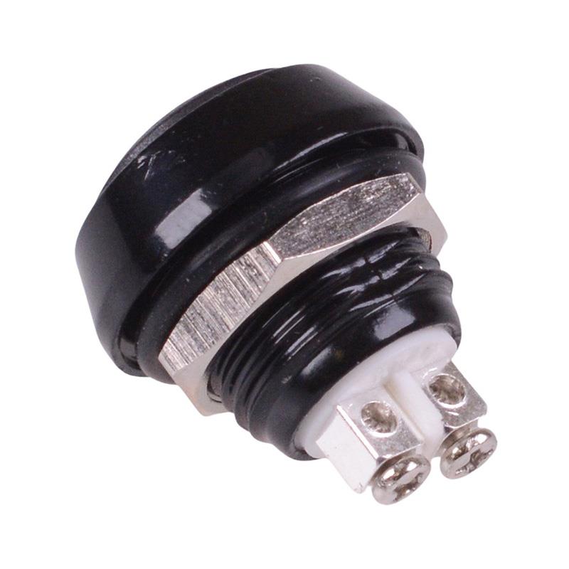 Blue Round Off-(On) Momentary 12mm Metal Push Button Switch Screw IP65 SPST