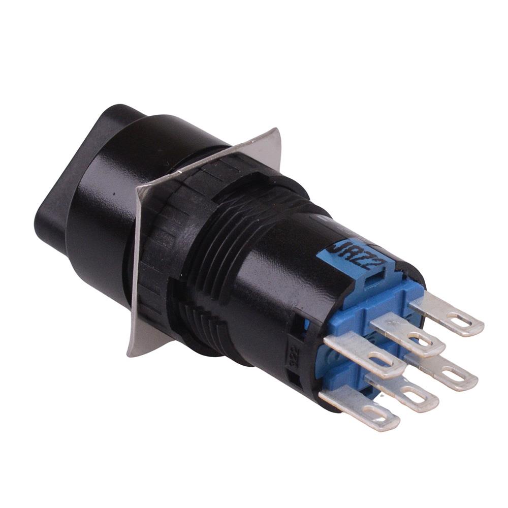 AS6M-3Y2P 3 Position 16mm Latching Round Selector Switch DPDT IDEC