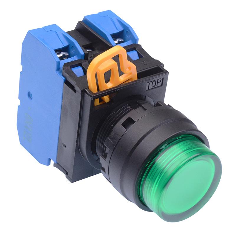 YW1L-A2E20Q4G Green 24V illuminated 22mm Maintained Push Button Switch 2NO IP65 IDEC