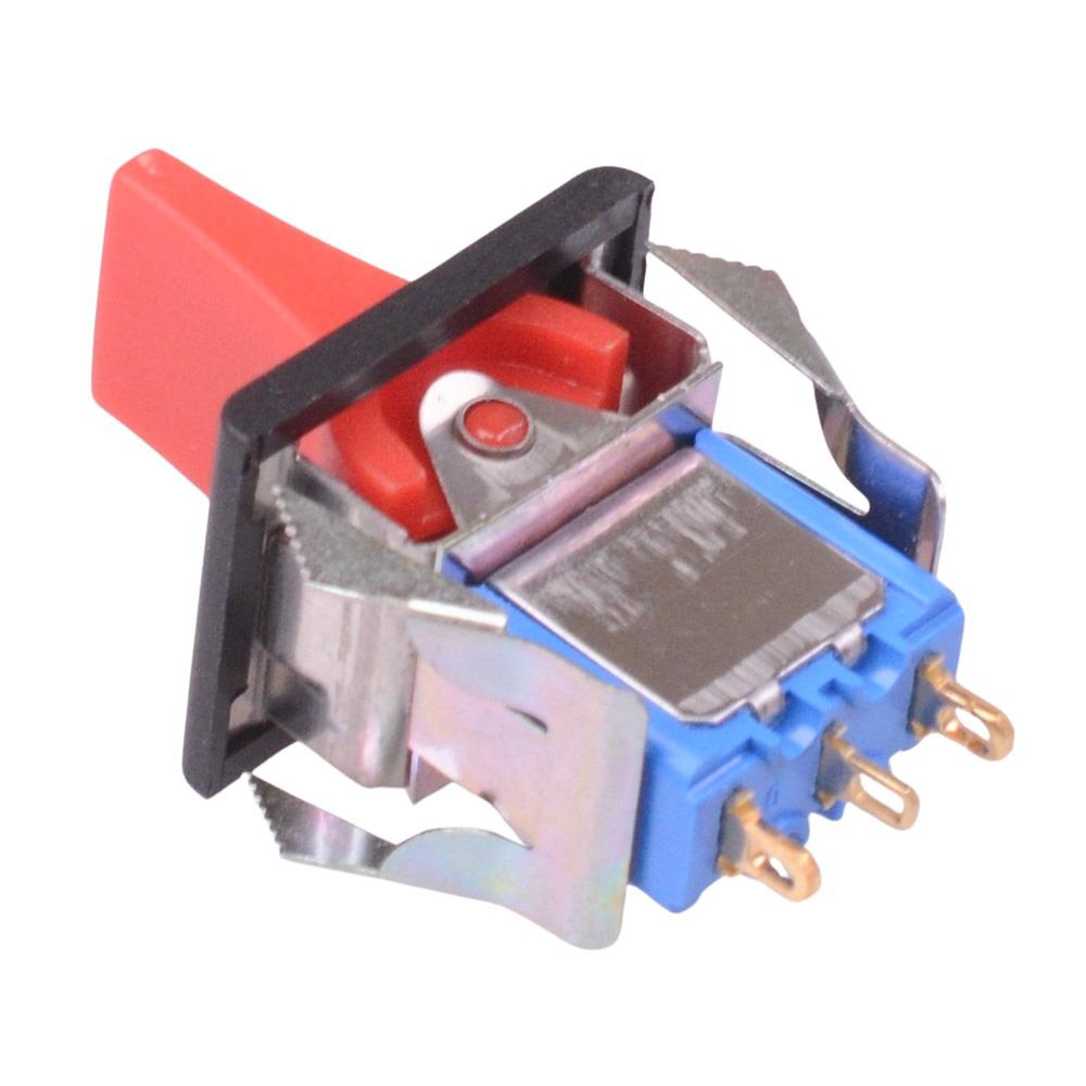 7638AD Red Paddle On-Off-(On) Momentary Snap-In Rocker Switch SPDT 4A 30VDC APEM