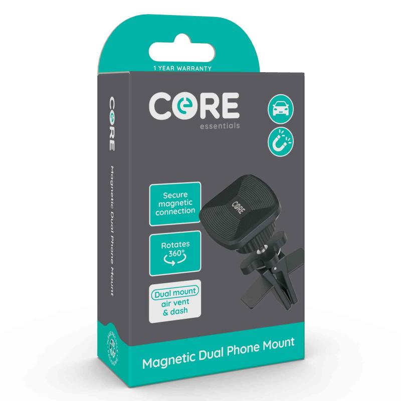 Core Magnetic Dual Air Vent + Dash Phone Mount