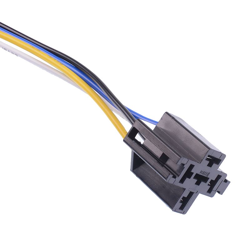 Prewired 4 Pin Mini Automotive Relay Socket Holder Harness