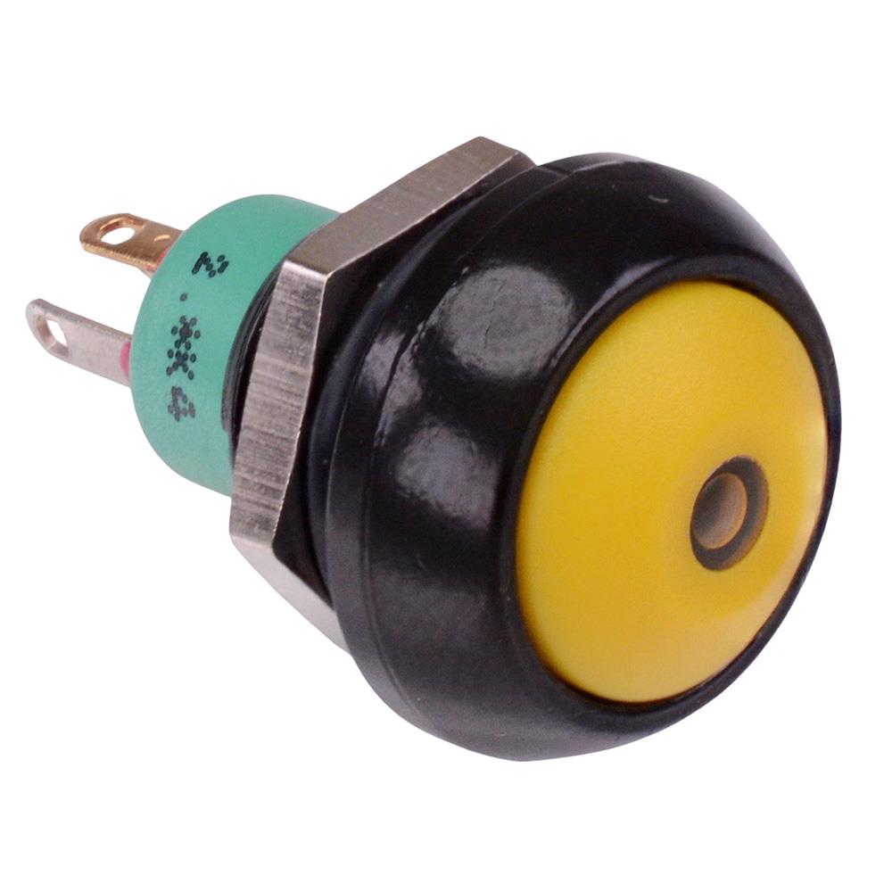 IPR3SAD5L0G APEM Green LED Yellow Round Momentary 12mm Push Button Switch SPST IP67