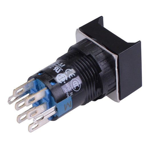 AL6Q-M200 16mm Momentary Square illuminated Push Button Body DPDT IDEC