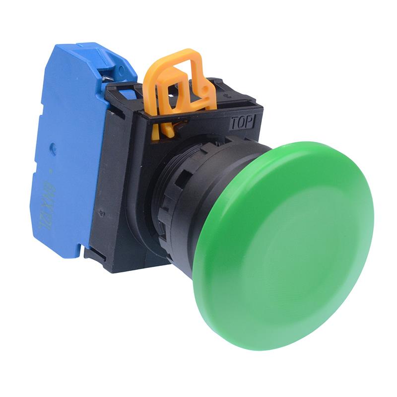 YW1B-A4E10G Green 22mm Mushroom Maintained Push Button Switch NO IP65 IDEC