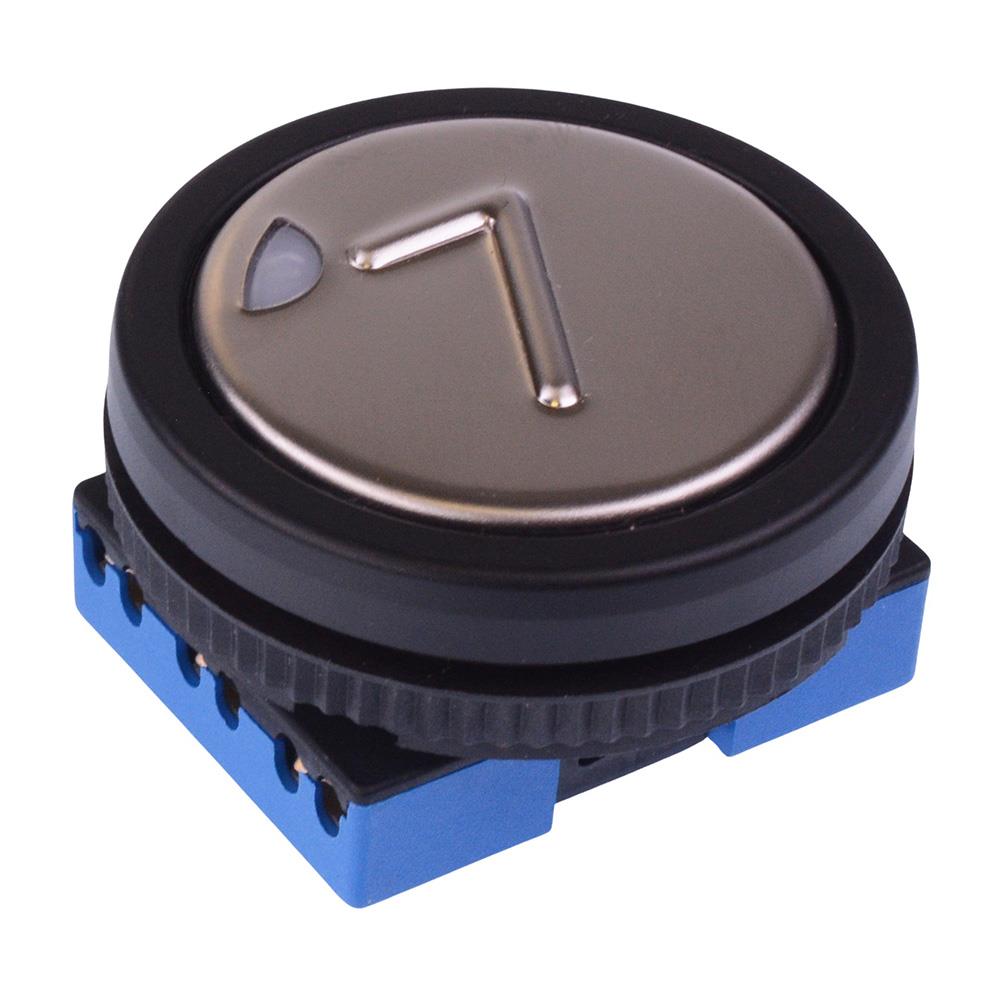 LPI5112R1K21707 APEM '7' Red 12V illuminated Large Actuator Push Button Switch IP53
