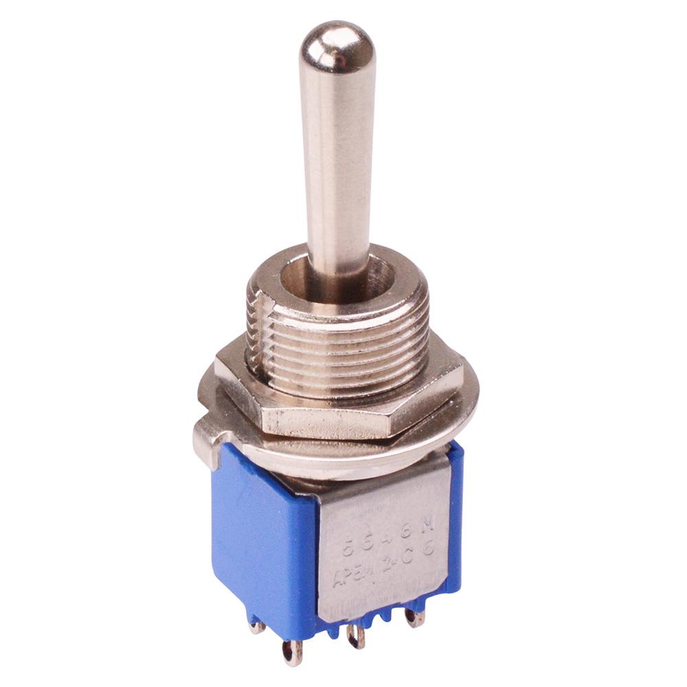 5648MA APEM On-Off-(On) Momentary 11.9mm Miniature Toggle Switch DPDT 4A 30VDC