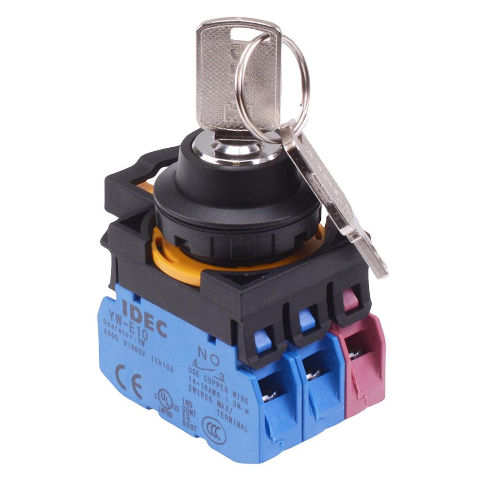 CW1K-2AE21 2 Position Maintained Key Switch2NO-1NC IP65 IDEC