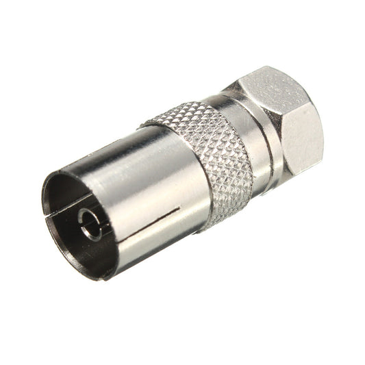 F-Type Male Plug to TV Coax Female Socket Adaptor