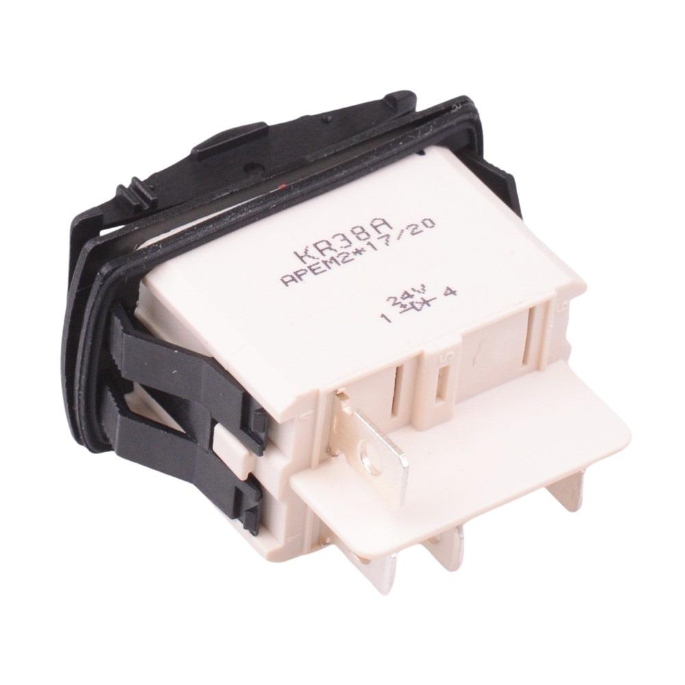 KR382AKJXA On-Off-(On) Auto Rocker Switch Red 24V illuminated SPDT IP68
