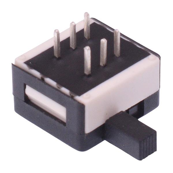 25346NA6 APEM On-On Professional Horizontal PCB Slide Switch Long Actuator DPDT