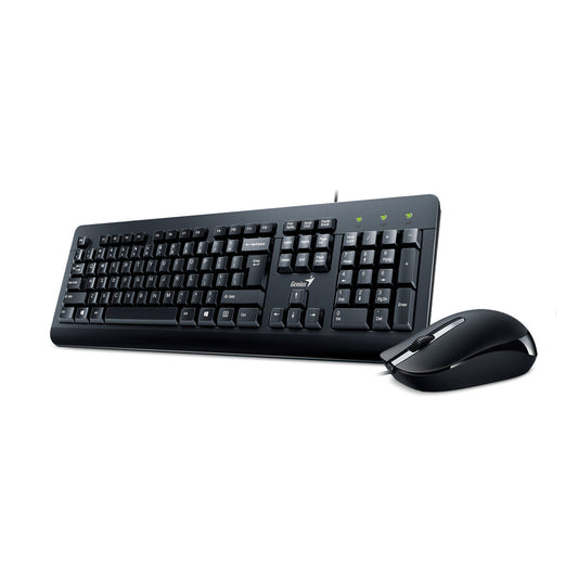 Genius KM-160 Wired USB Keyboard And Mouse Set, Black