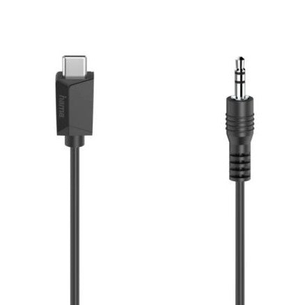 Hama USB Type-C Male to 3.5mm Jack Male Adapter, 0.75 Metre