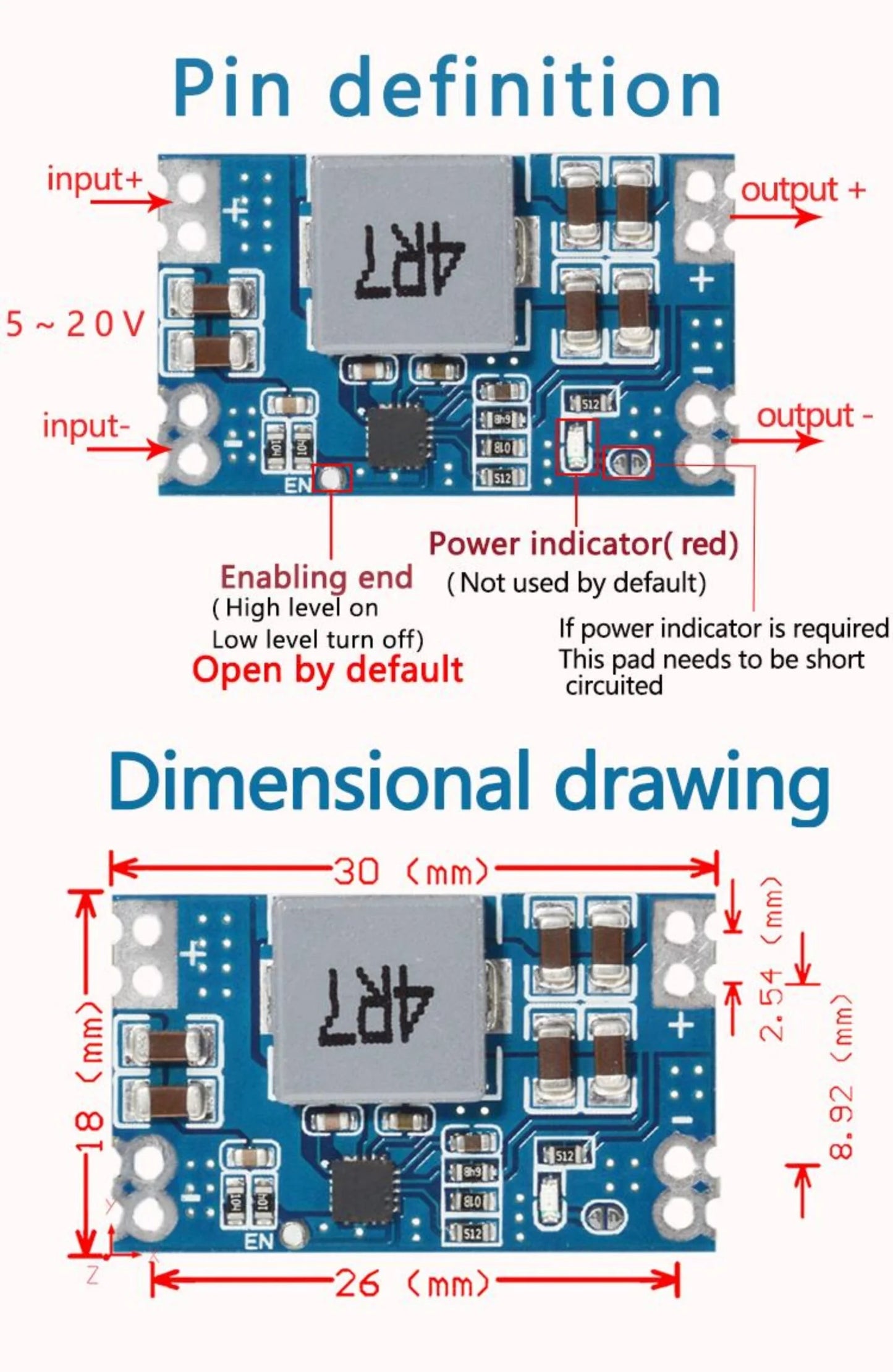 Mini 560 5V-20V To Fixed 5V 5A Step Down Buck Converter Power Supply