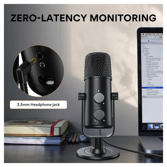 ProSound Desktop USB Microphone Condenser Switchable Cardioid Omnidirectional Polar Pattern