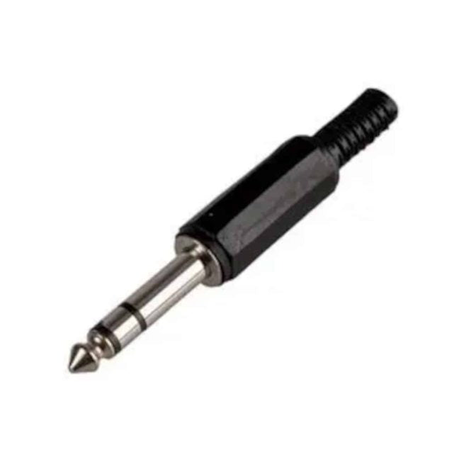 Stereo 6.35mm Jack Plug (Solder Tags)