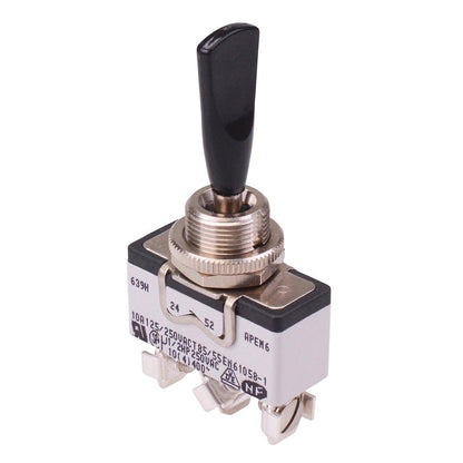 639HX2595 On-Off-On Black Duckbill Lever 12mm Toggle Switch SPDT 15A APEM