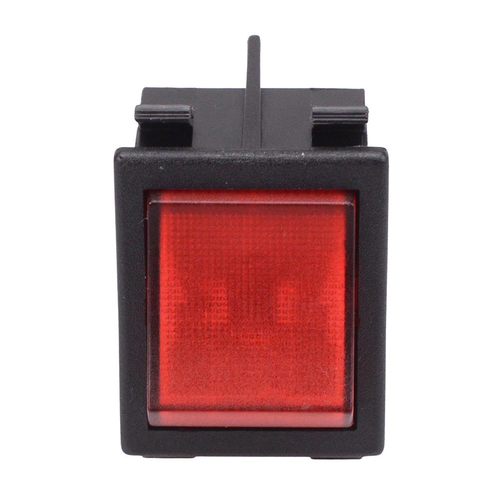 Red On-Off 22x30mm Rectangle Rocker Switch DPST 16A 250VAC