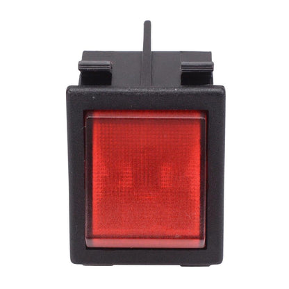 Red On-Off 22x30mm Rectangle Rocker Switch DPST 16A 250VAC