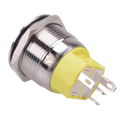 Blue LED On-(On) Momentary 22mm Vandal Resistant Push Button Switch SPDT