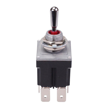 On-On Sealed 12mm Toggle Switch DPDT 12A IP68