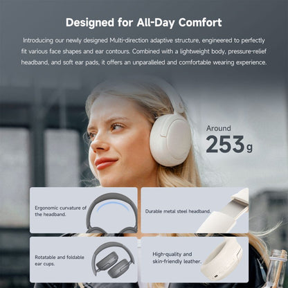 Edifier W800BT Pro Wireless Headphones with Active Noise Cancellation, Black