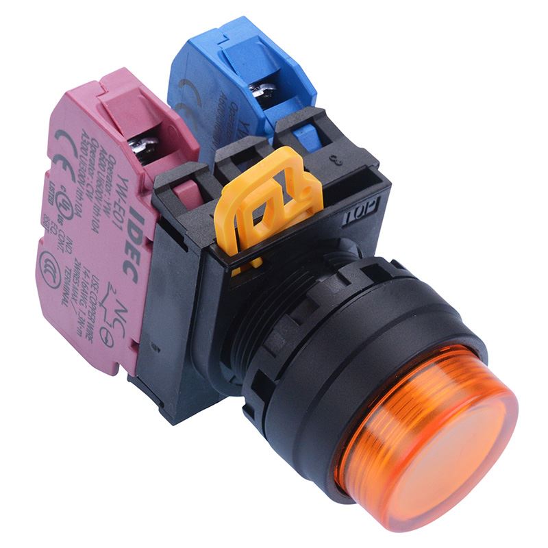 YW1L-M2E11Q0A Amber 22mm Momentary Push Button Switch 1NO-1NC IP65 IDEC