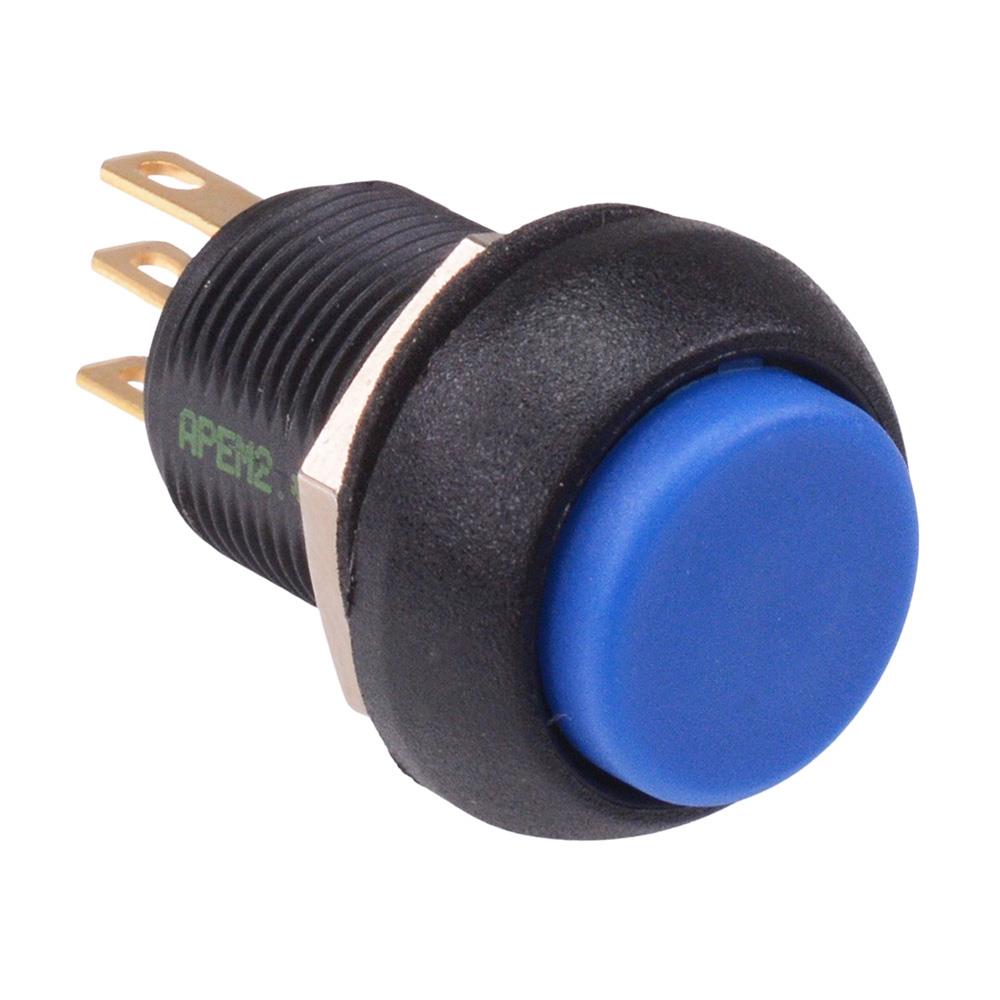 IMP7Z4B2UL APEM Dark Blue Momentary 12mm Push Button Switch SPDT IP67