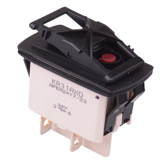 KR312AKJXD On-Off Auto Rocker Switch Red 24V illumination SPDT IP68