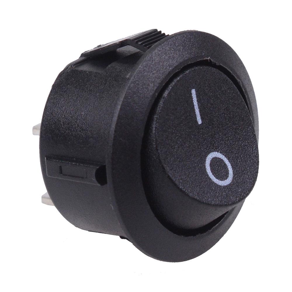 On-Off Round 20mm Rocker Switch SPST 16A 250VAC