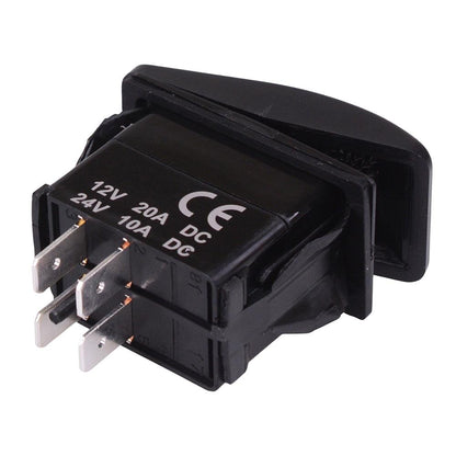 On-Off Automotive Rocker Switch DPST 10A 12-24V IP68
