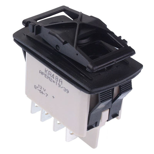 KR48CAKDXG On-Off-(On) Momentary Red 12V LED Auto Rocker Switch DPDT IP68 APEM