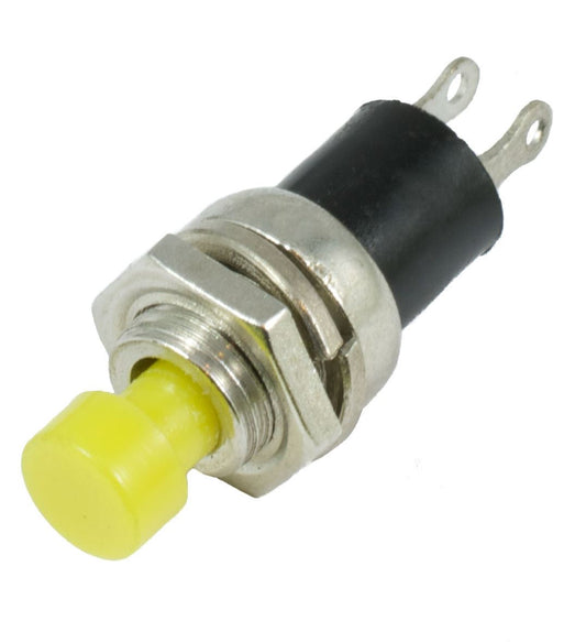 Yellow Mini Off(On) Momentary Push Button Switch SPST