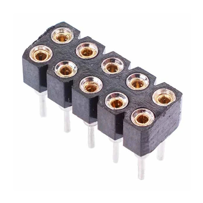 10-Pin Double Row Turned Pin Socket Connector 2.54mm – The Electronics Hub