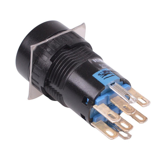 AL6M-M200 16mm Momentary Round illuminated Push Button Body DPDT IDEC