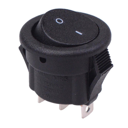 Miniature On-On 15mm Round Rocker Switch SPDT 3A 250VAC