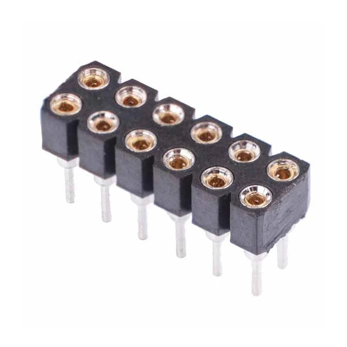 12-Pin Double Row Turned Pin Socket Connector 2.54mm – The Electronics Hub