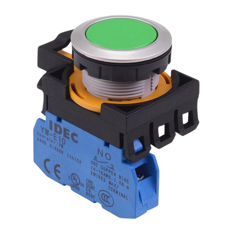 CW4B-A1E10G Green Metallic Maintained Push Button Switch 1NO IP65 IDEC