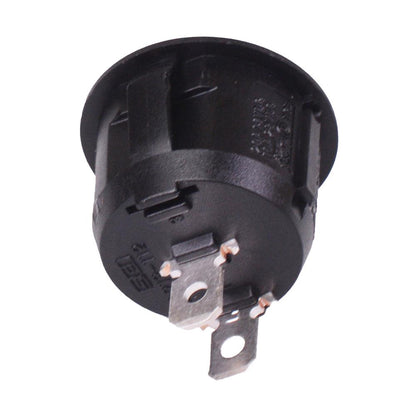 On-Off Black Round 20mm Rocker Switch 16A SPST R13-112A-02