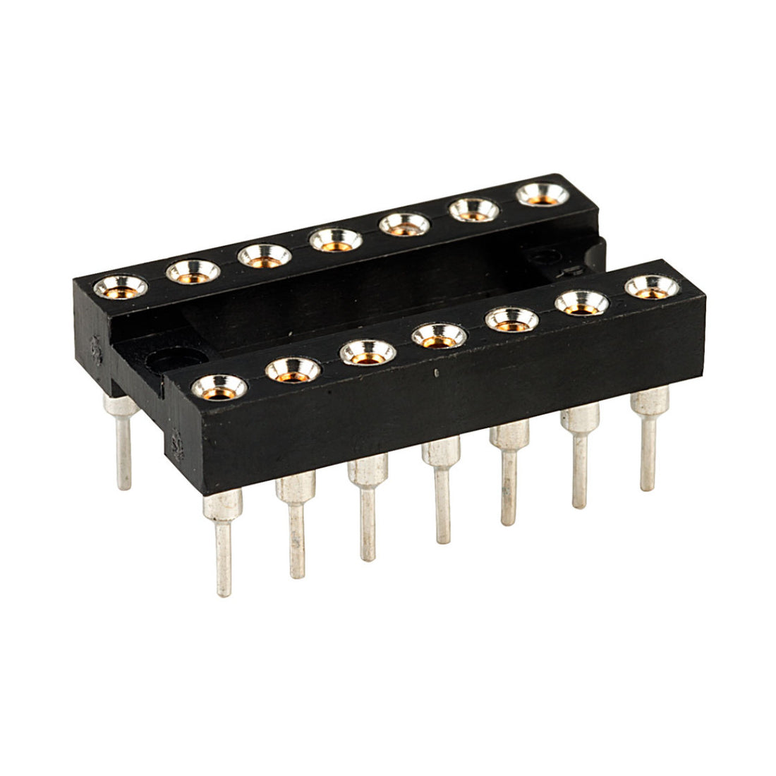 14 Pin Dil Socket PCB 2.54mm Pitch Gold Contacts Turned Pin – The ...