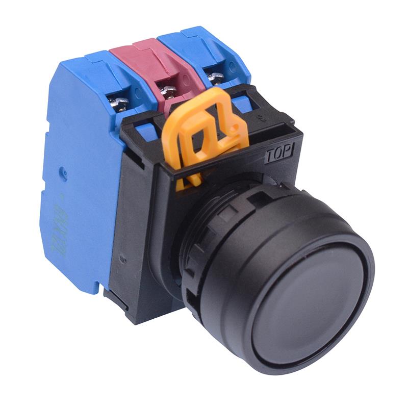 YW1B-A1E21B Black 22mm Momentary Push Button Switch 2NO-1NC IP65 IDEC